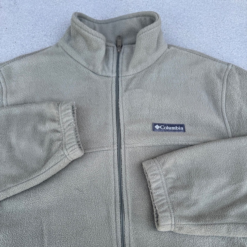 Columbia Men Steens Mountain Full Zip Fleece Jacket Olive Green Large L